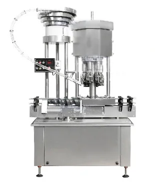 Multi head rotary ROPP capping machine for high speed bottle production